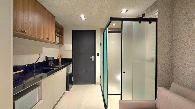 Studio moderno beira-mar em Jardim Oceania