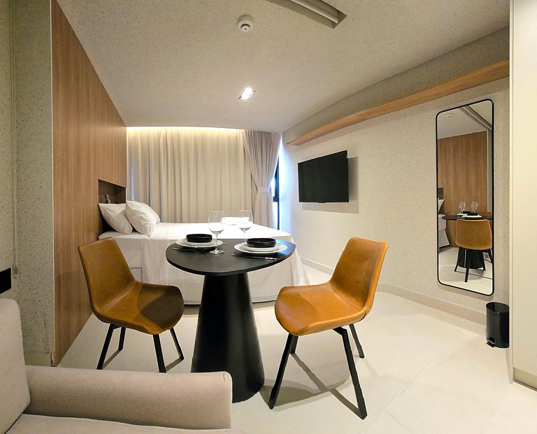 Studio moderno beira-mar em Jardim Oceania