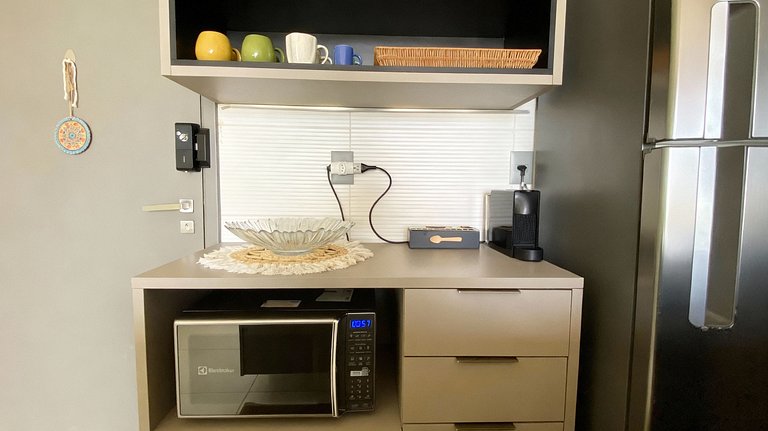 Apartamento frente mar com duas suítes