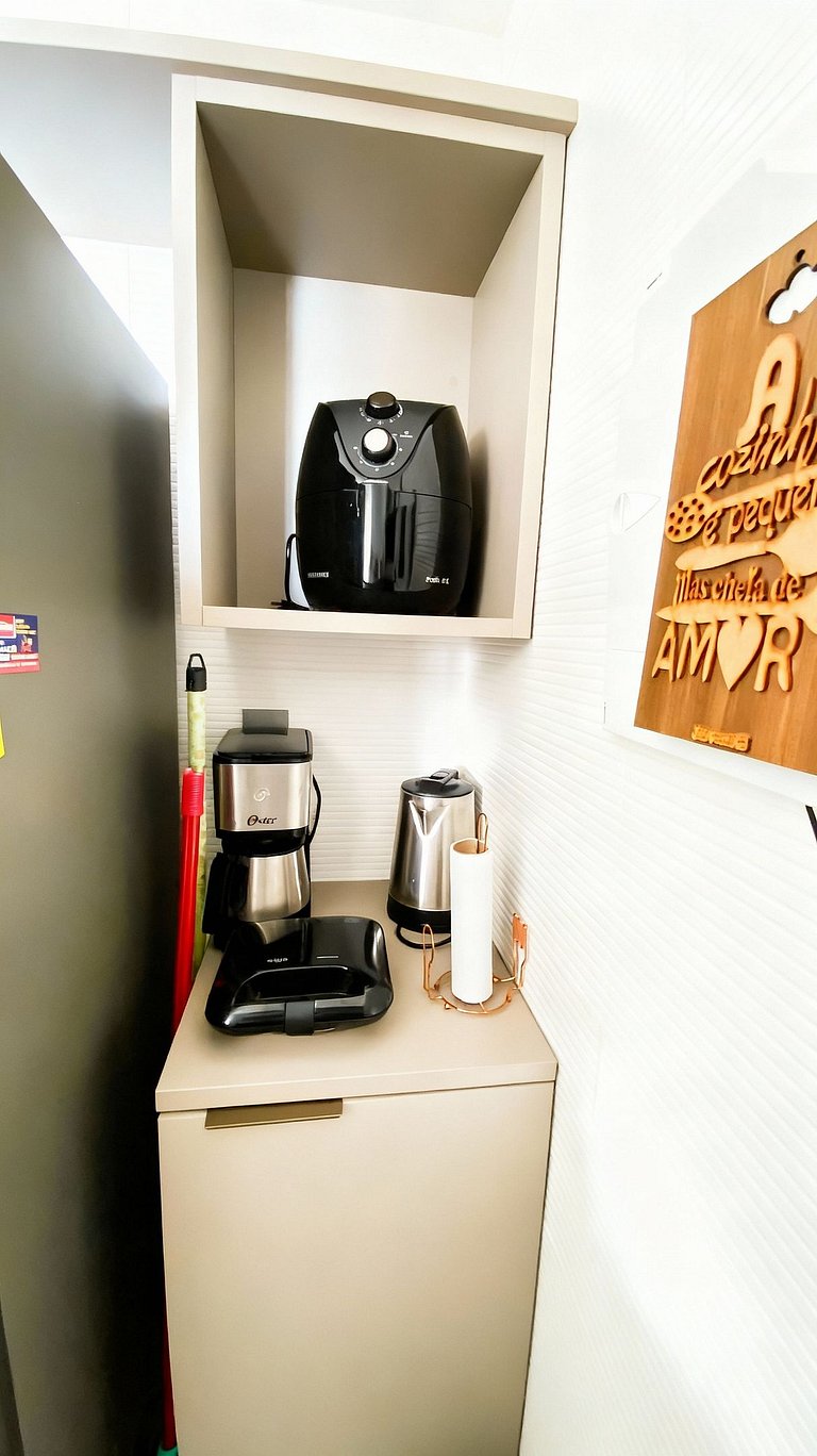 Apartamento frente mar com duas suítes