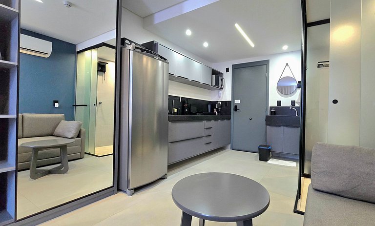 Pé na areia com vista incrível em Jardim Oceania