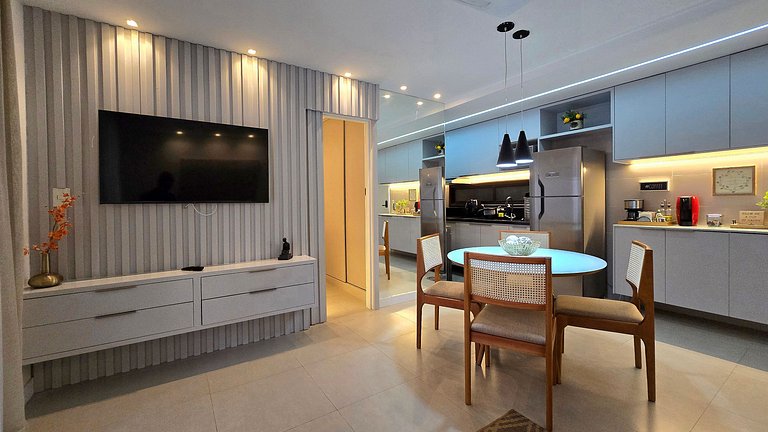 Beira-mar com conforto e charme no Jardim Oceania