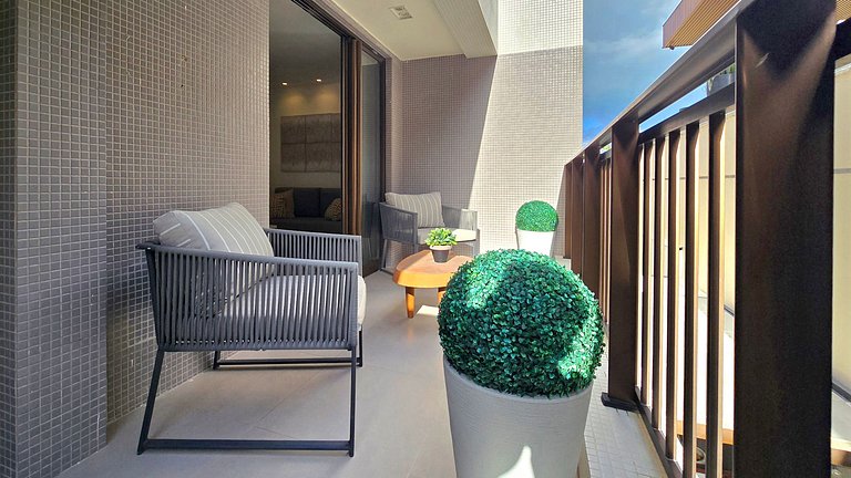 Beira-mar com conforto e charme no Jardim Oceania