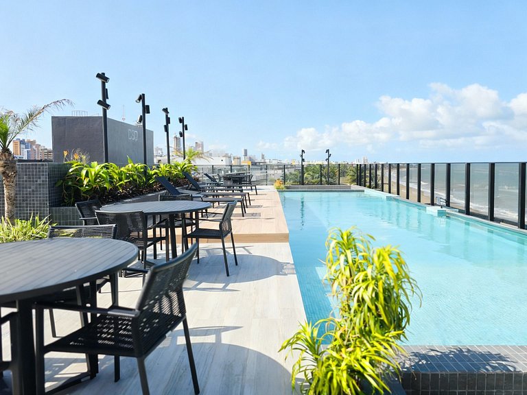 Beira-mar com boas energias | Piscina | Academia