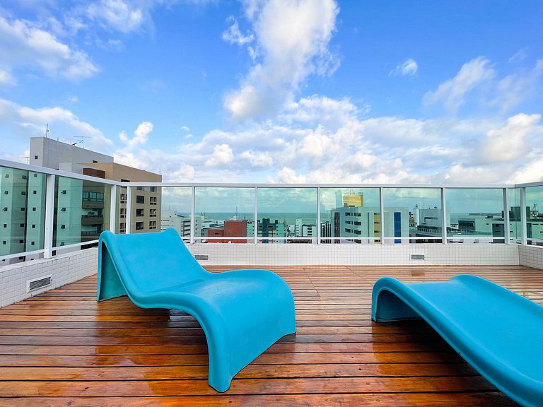 2 quartos com piscina no rooftop