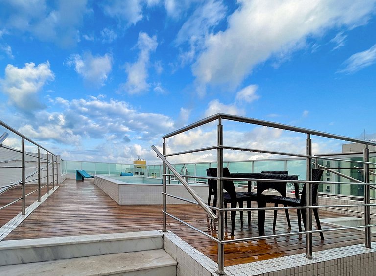 2 quartos com piscina no rooftop