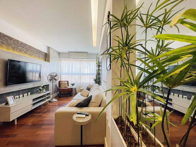 Design e conforto a 5 minutos do mar