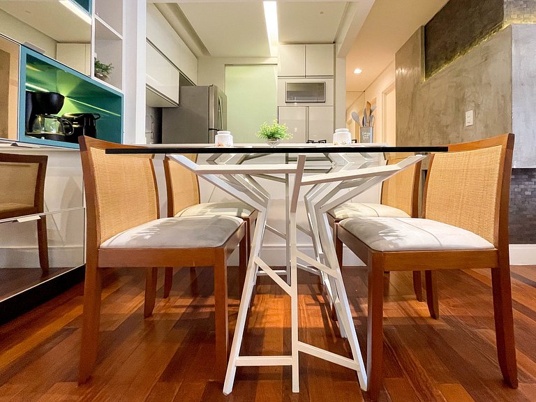 Design e conforto a 5 minutos do mar