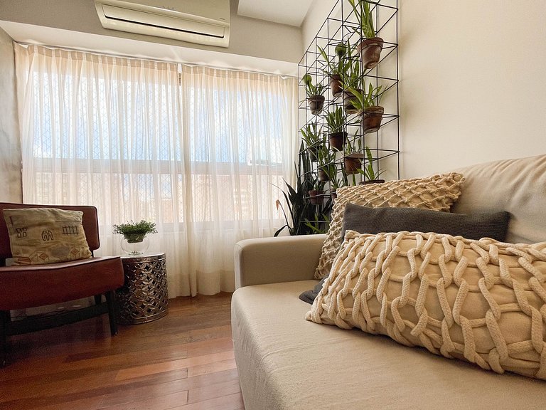 Design e conforto a 5 minutos do mar