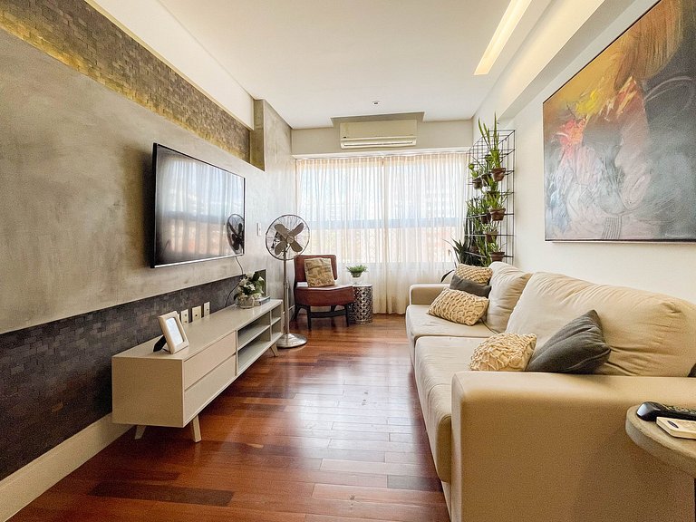 Design e conforto a 5 minutos do mar