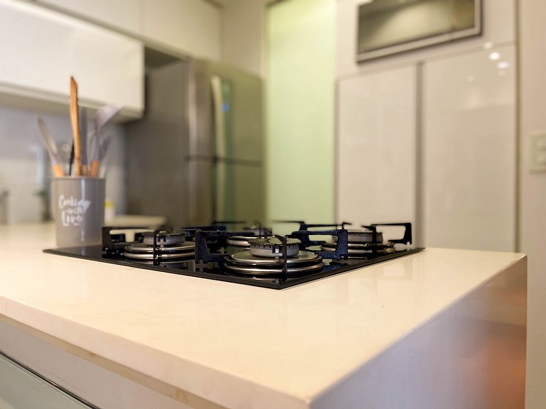 Design e conforto a 5 minutos do mar