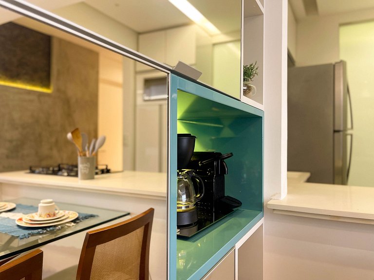 Design e conforto a 5 minutos do mar