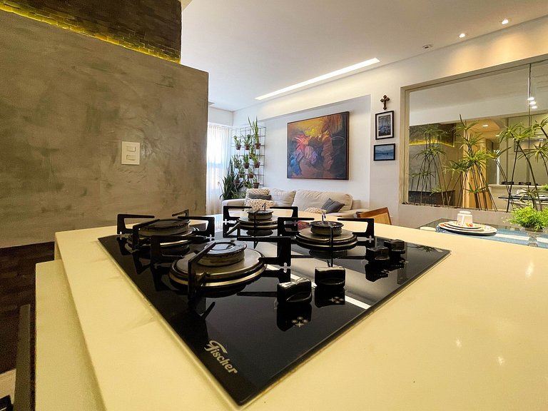 Design e conforto a 5 minutos do mar