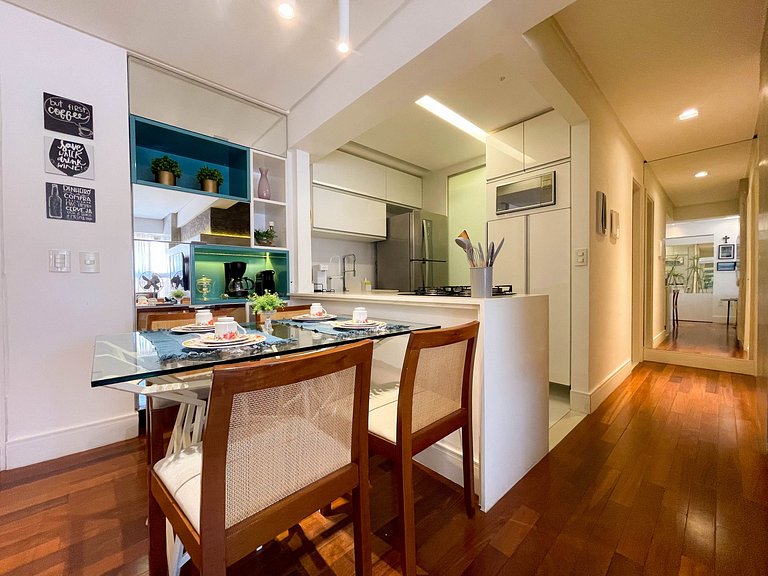 Design e conforto a 5 minutos do mar