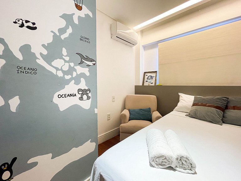 Design e conforto a 5 minutos do mar