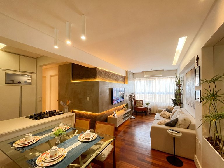 Design e conforto a 5 minutos do mar