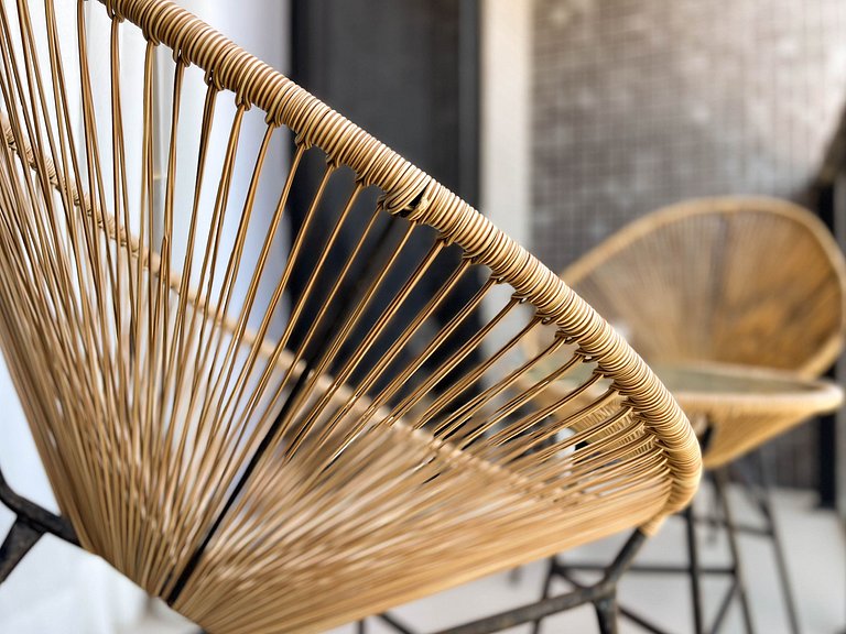 Pé na areia com varanda | Piscina | Academia