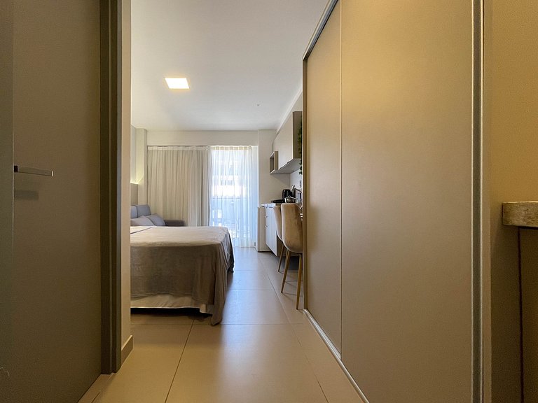 Pé na areia com varanda | Piscina | Academia