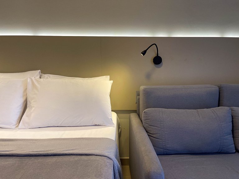 Pé na areia com varanda | Piscina | Academia