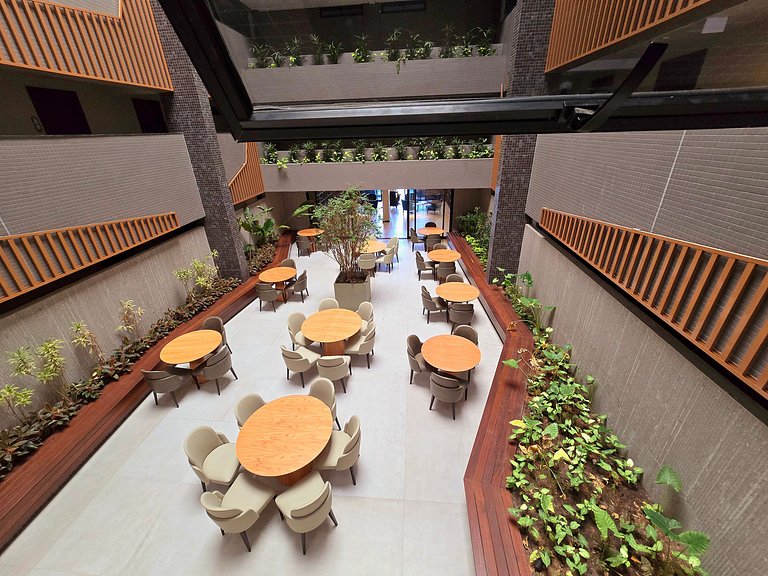 Pé na areia com varanda | Piscina | Academia