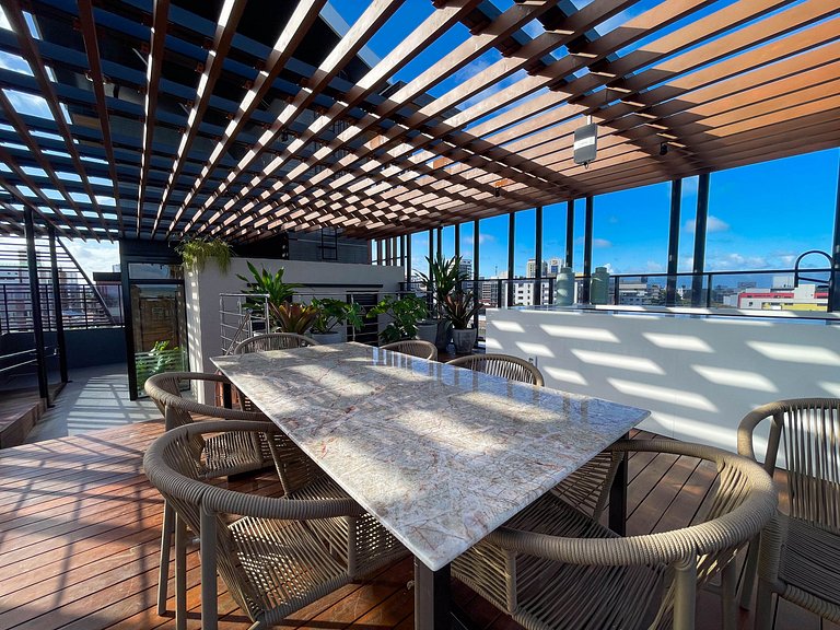 Pé na areia com design e conforto