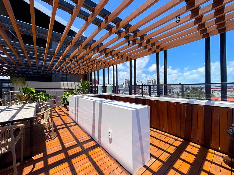 Pé na areia com design e conforto