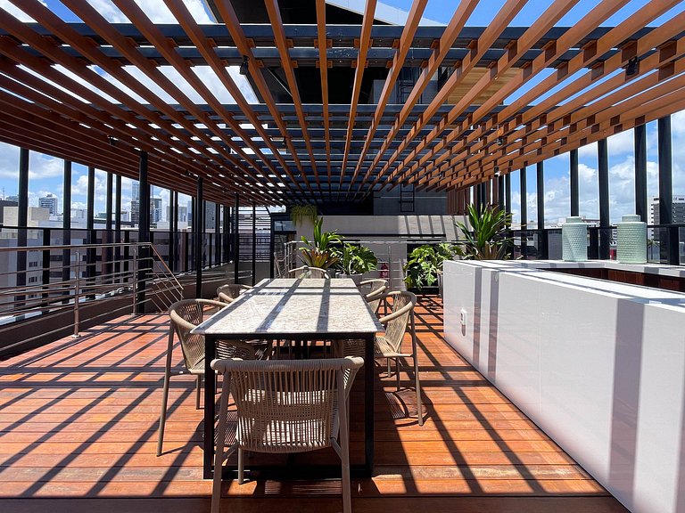 Pé na areia com design e conforto