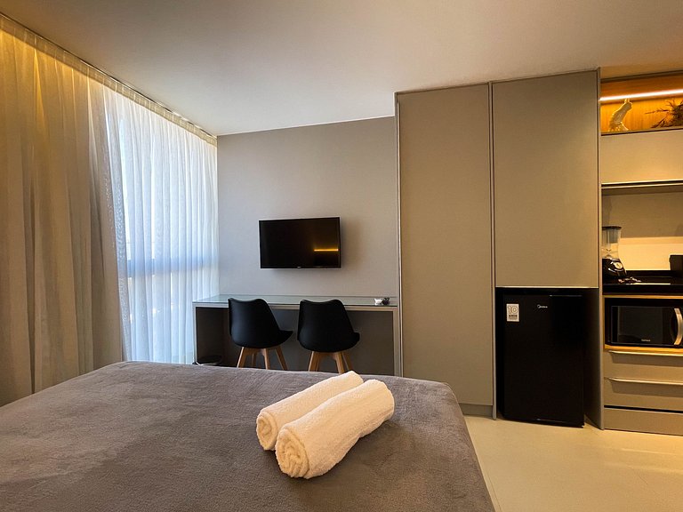 Pé na areia com design e conforto