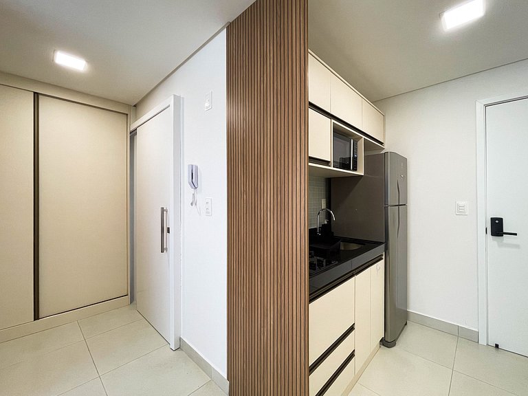 Studio moderno com conforto para até 4 pessoas