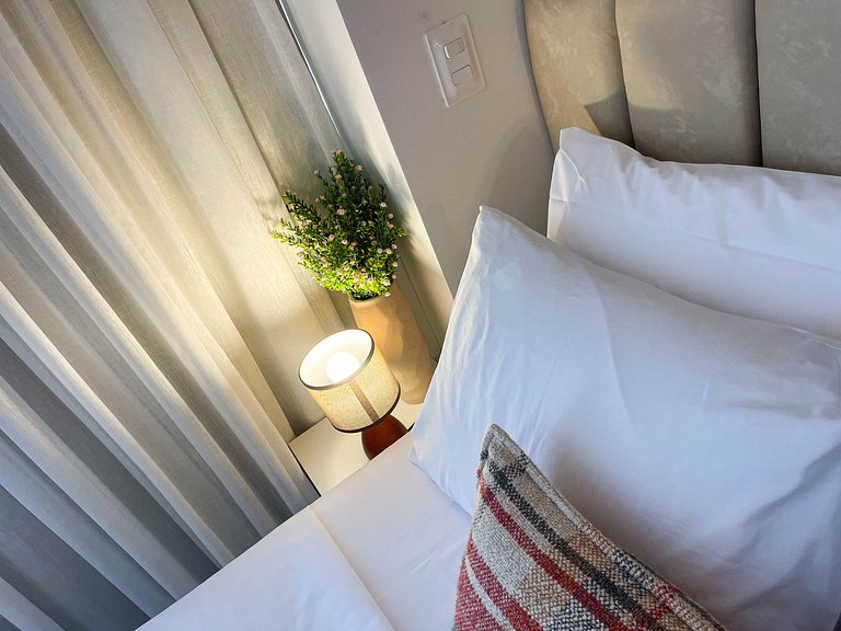 Studio moderno com conforto para até 4 pessoas