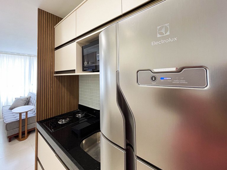 Studio moderno com conforto para até 4 pessoas