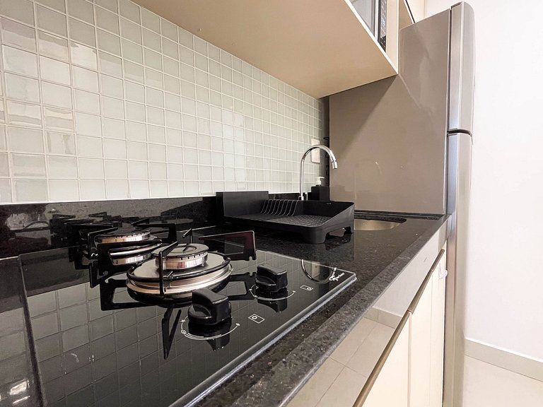 Studio moderno com conforto para até 4 pessoas