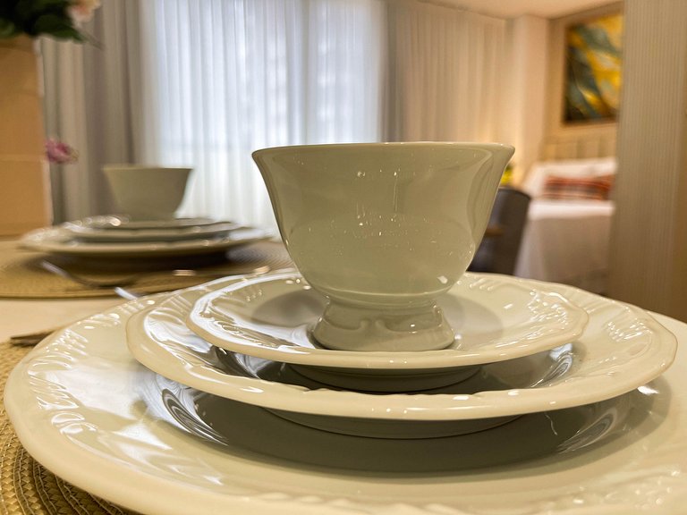 Studio moderno com conforto para até 4 pessoas