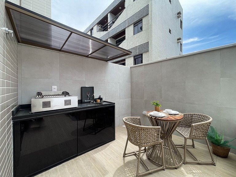 Studio com hidro privativa e rooftop exclusivo