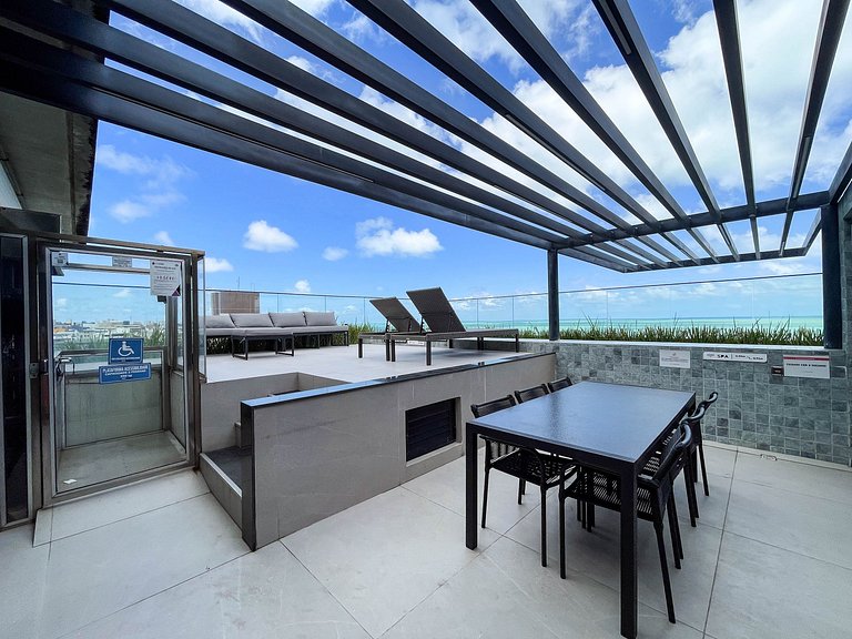 Piscina deslumbrante - vista mar - Intermares