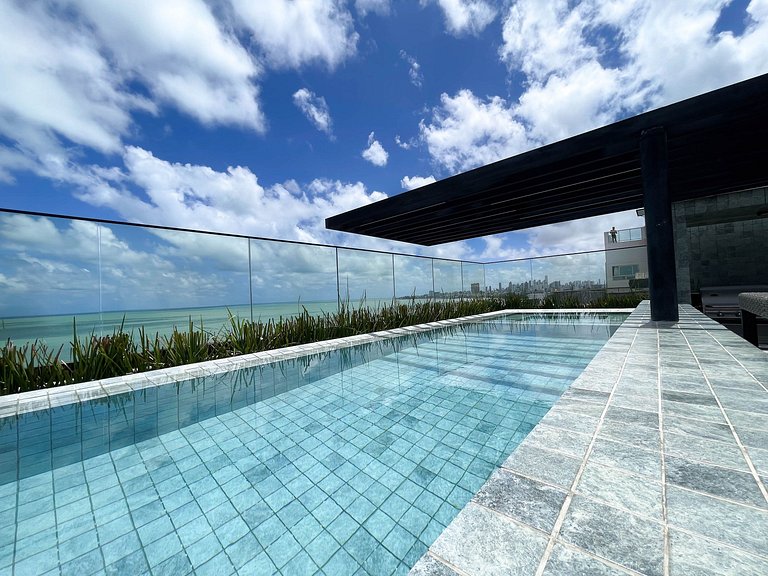 Piscina deslumbrante - vista mar - Intermares