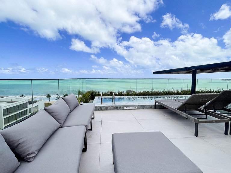 Piscina deslumbrante - vista mar - Intermares