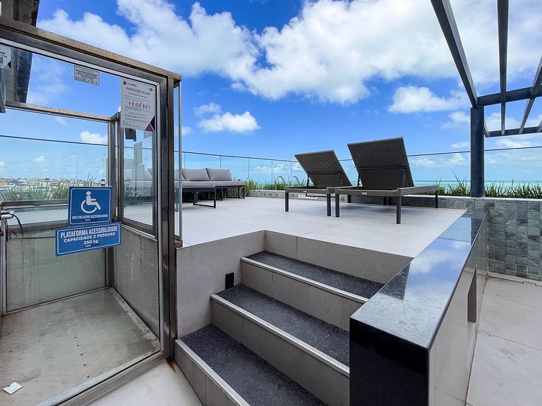 Piscina deslumbrante - vista mar - Intermares