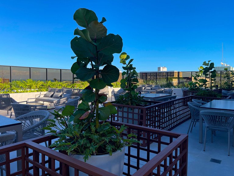 Studio de luxo vista mar em Cabo Branco c/ piscina