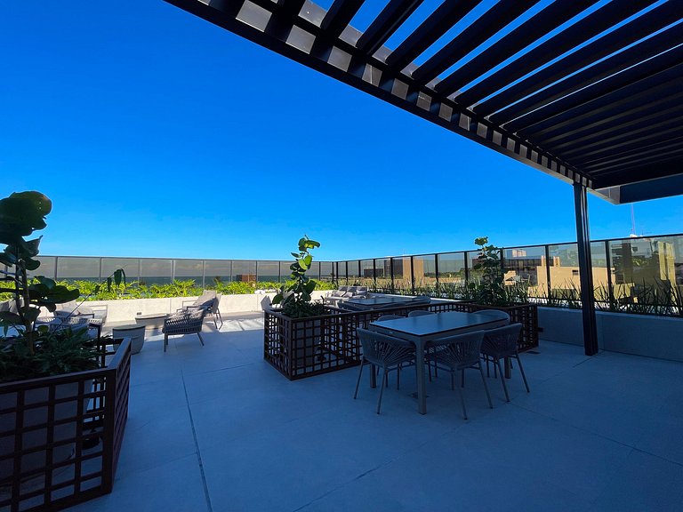 Studio de luxo vista mar em Cabo Branco c/ piscina