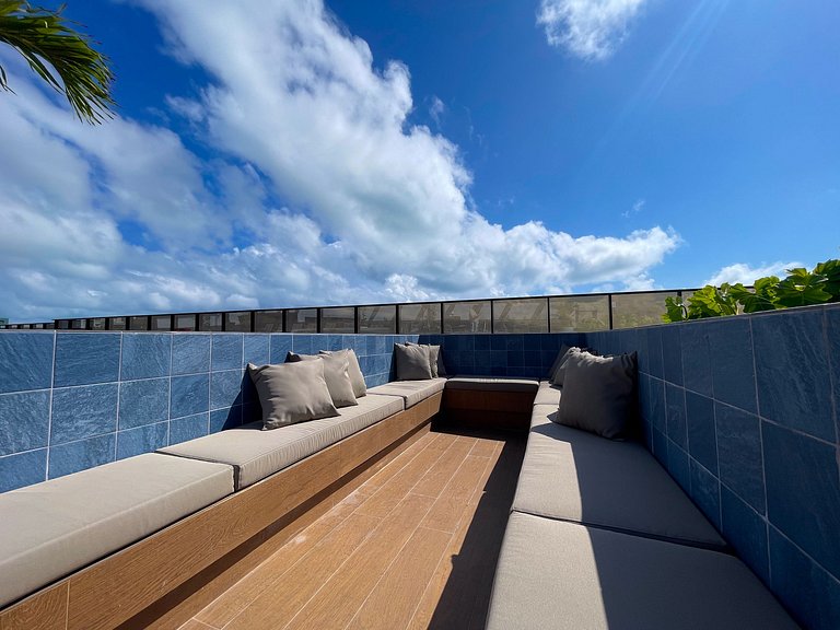 Studio de luxo vista mar em Cabo Branco c/ piscina
