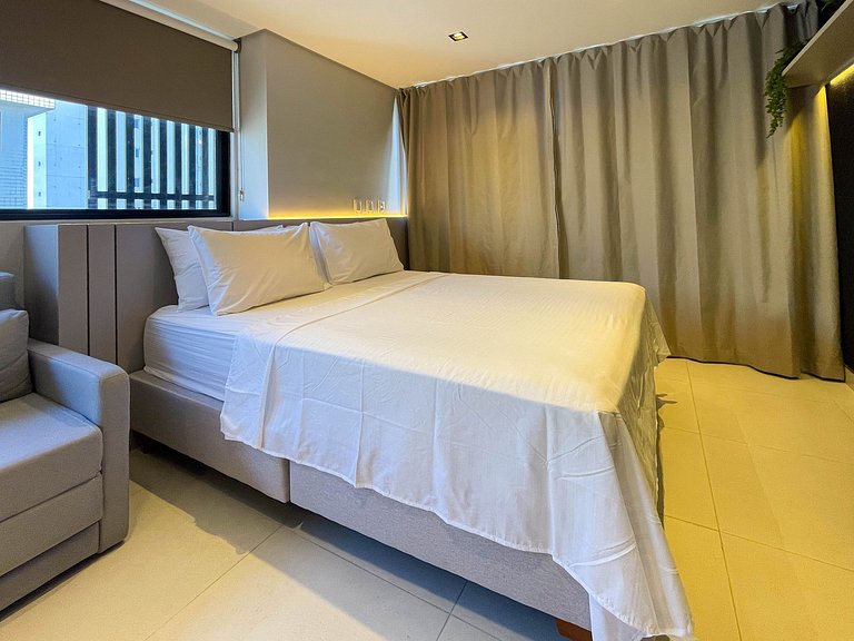 Studio moderno com lazer completo em Manaíra