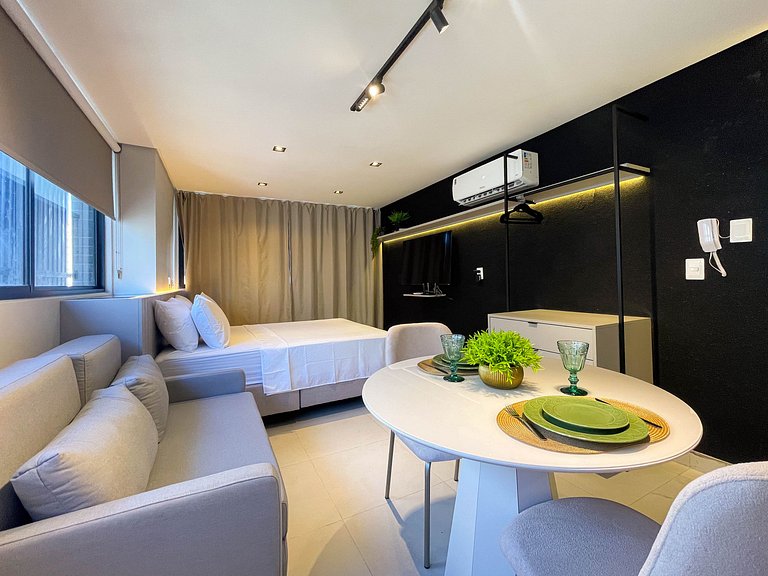 Studio moderno com lazer completo em Manaíra