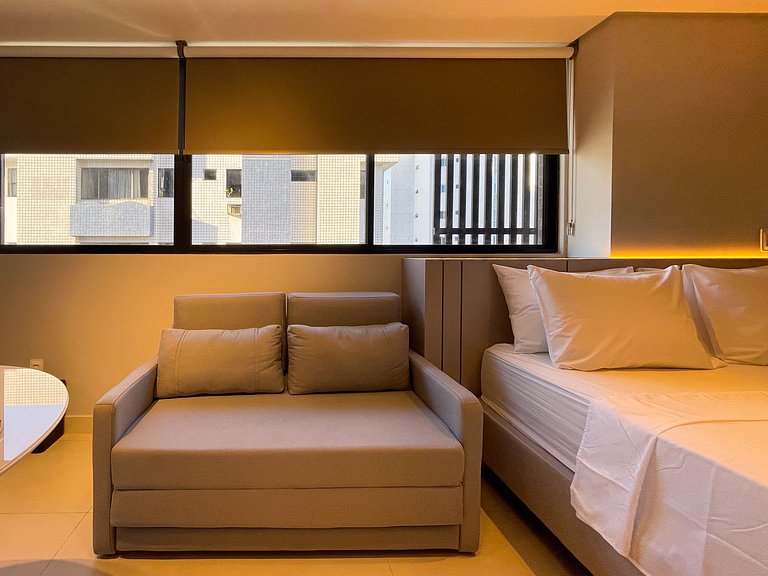 Studio moderno com lazer completo em Manaíra
