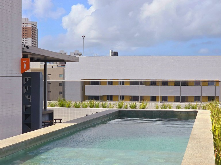 2 Quartos Perto do Mar Bessa | Academia | Piscina