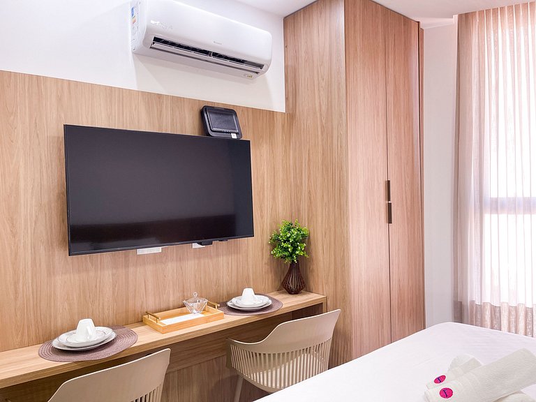 Studio moderno em Manaíra com lazer completo