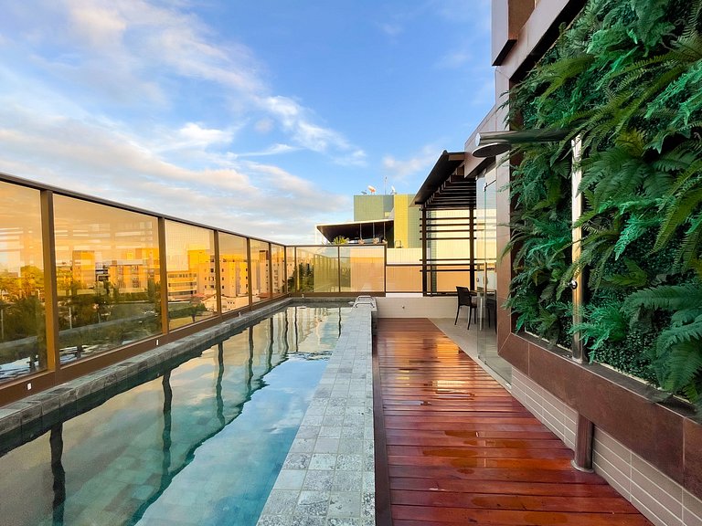 Studio com Varanda, Piscina · Pertinho da Praia