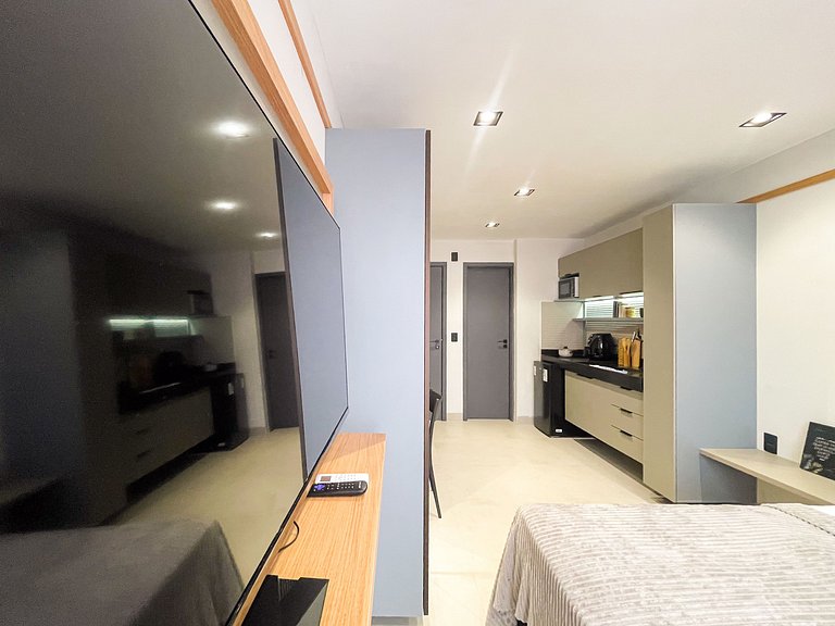 Studio novo | Rooftop com piscina | Intermares