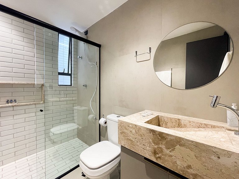 Studio novo | Rooftop com piscina | Intermares