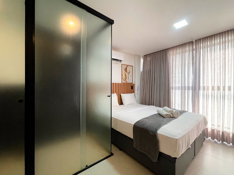 Studio novo, Piscina Rooftop e Coworking